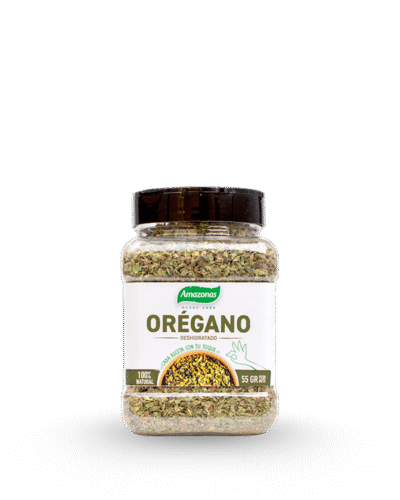 Orégano deshidratada hoja pequeña en frasco de 55g Amazonas