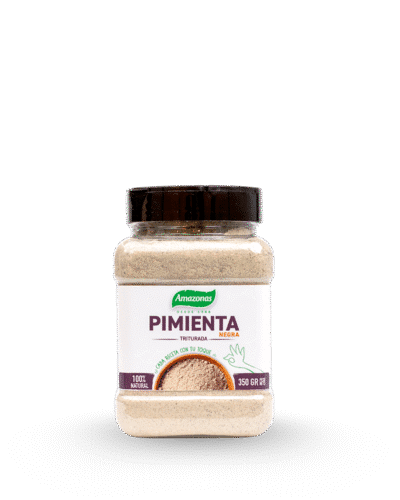 Pimienta negra molida en frasco de 350g Amazonas